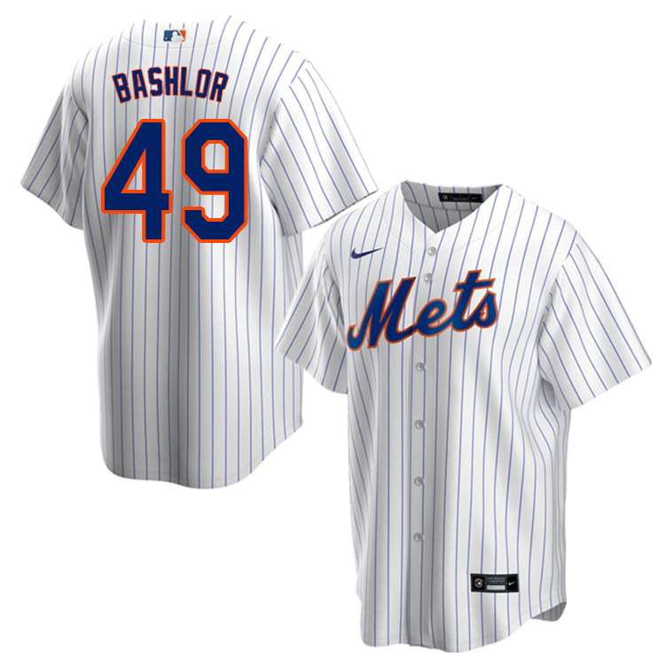 Nike Men #49 Tyler Bashlor New York Mets Baseball Jerseys Sale-White